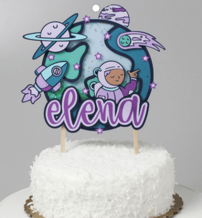 Space Cake Topper