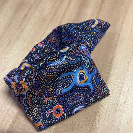 Blue and Purple Indigenous Wired Hair Wrap