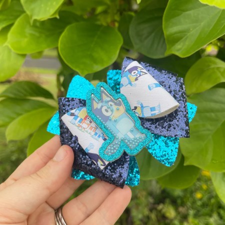 Bluey Luxury Hair Bow | Faux Leather